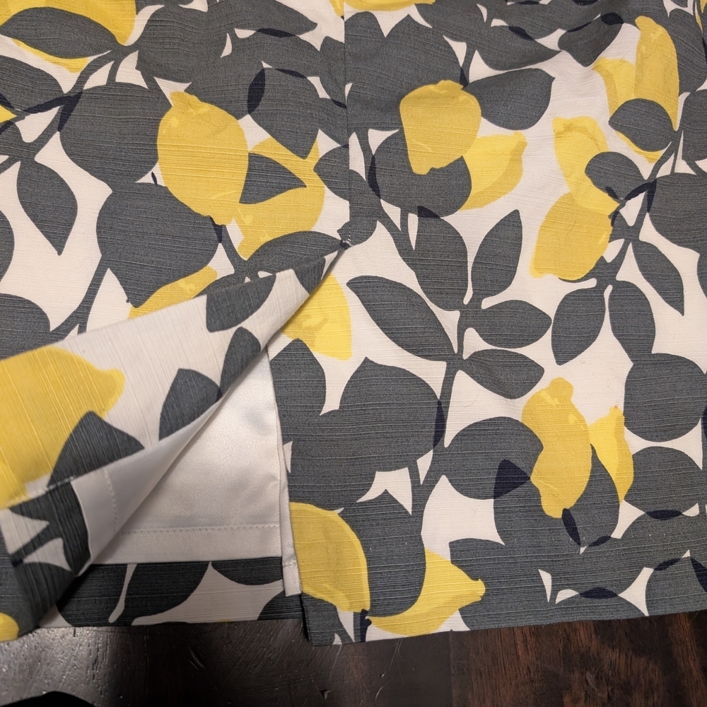 Floral Print Women's Skirt - Yellow and Gray - Picture 8 of 13